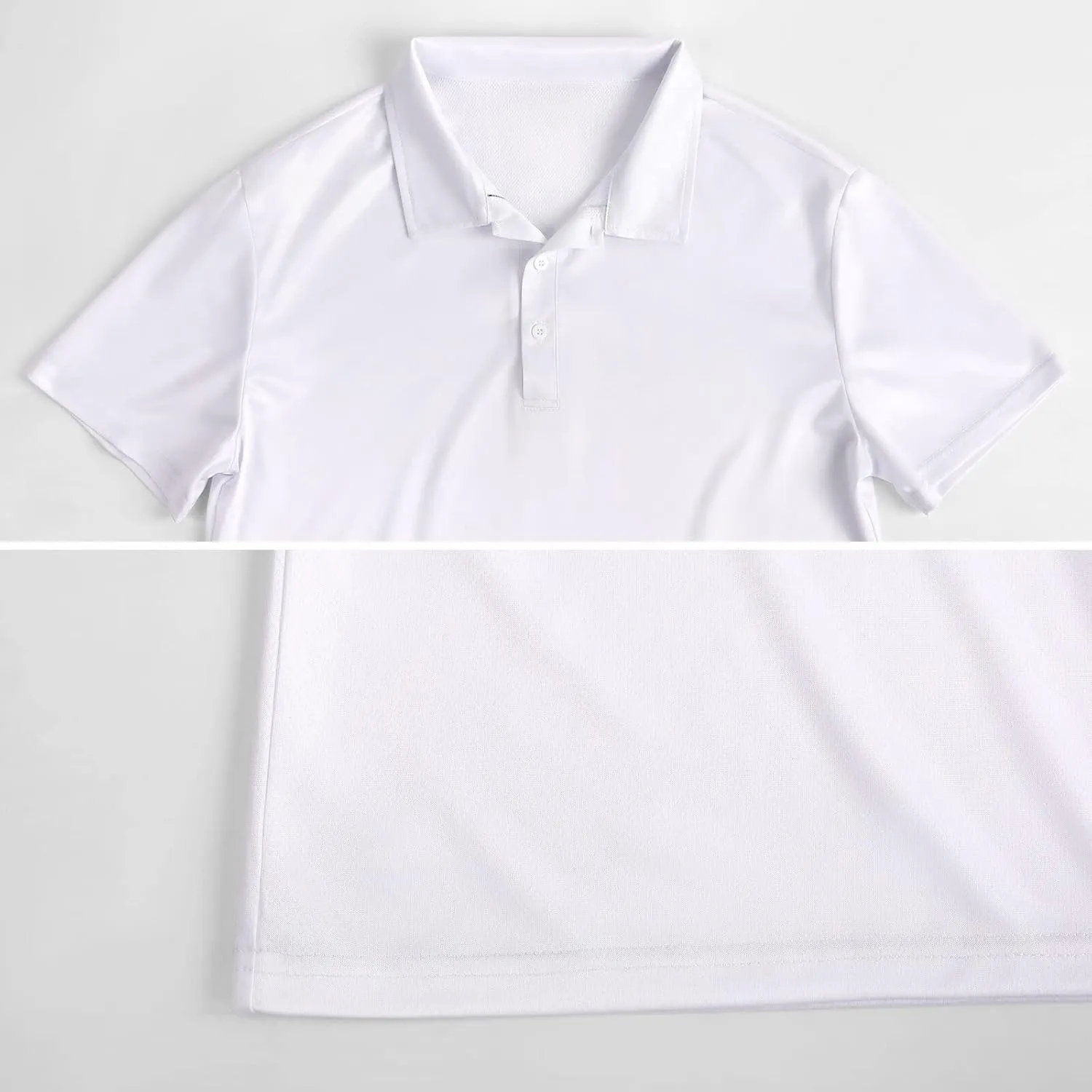 Purple Glitter Pattern Mens Polo Shirts Quick Dry Short Sleeve Golf Slim Fit T Shirt