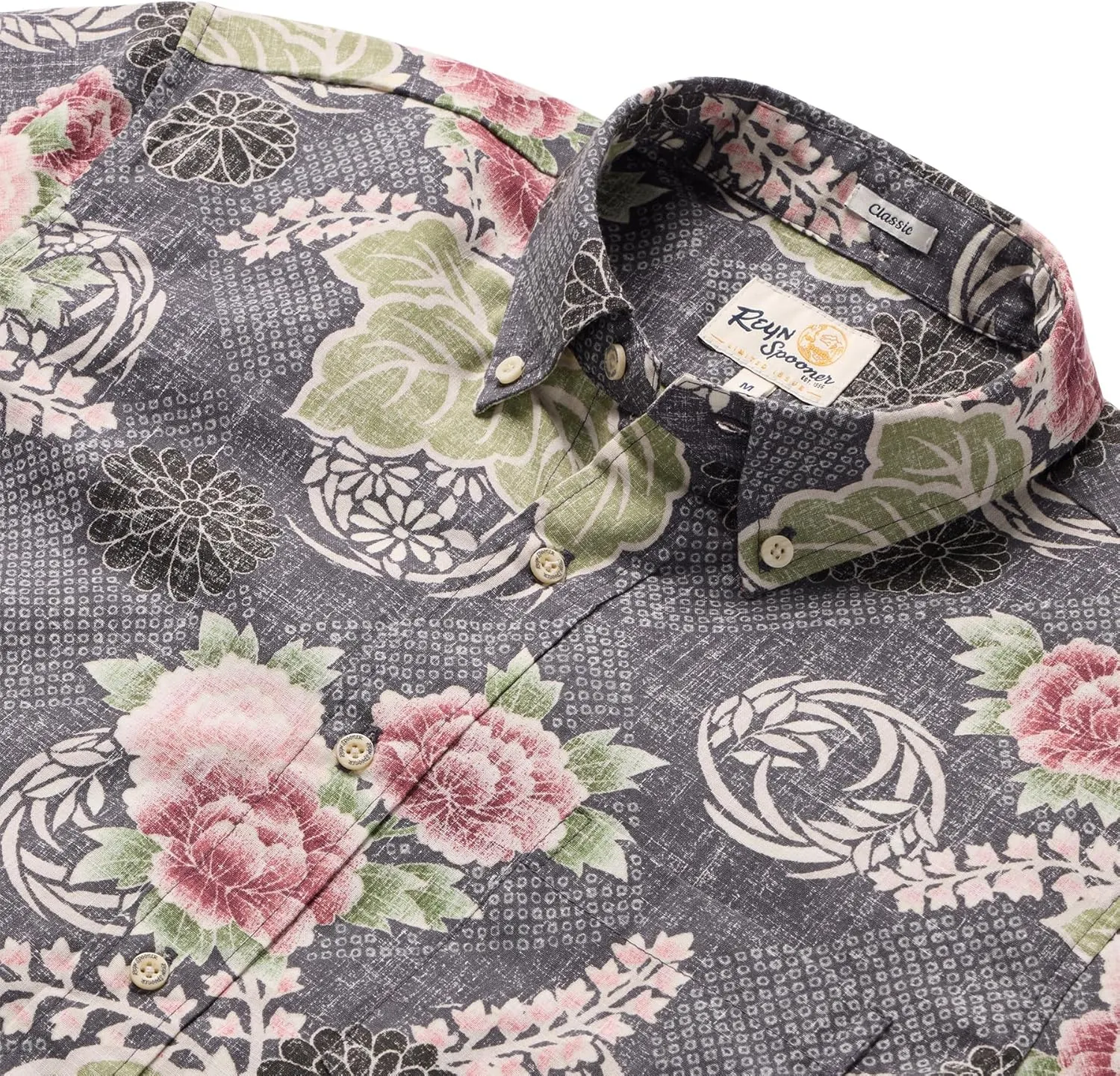 Reyn Spooner Men's Floral Hawaiian Aloha Shirt - Button Front