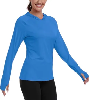 RIMLESS 7 Women's UPF 50  Sun Shirt with Hoodie Long Sleeve Hiking Fishing Outdoor Sweatshirt Lightweight Hoodie