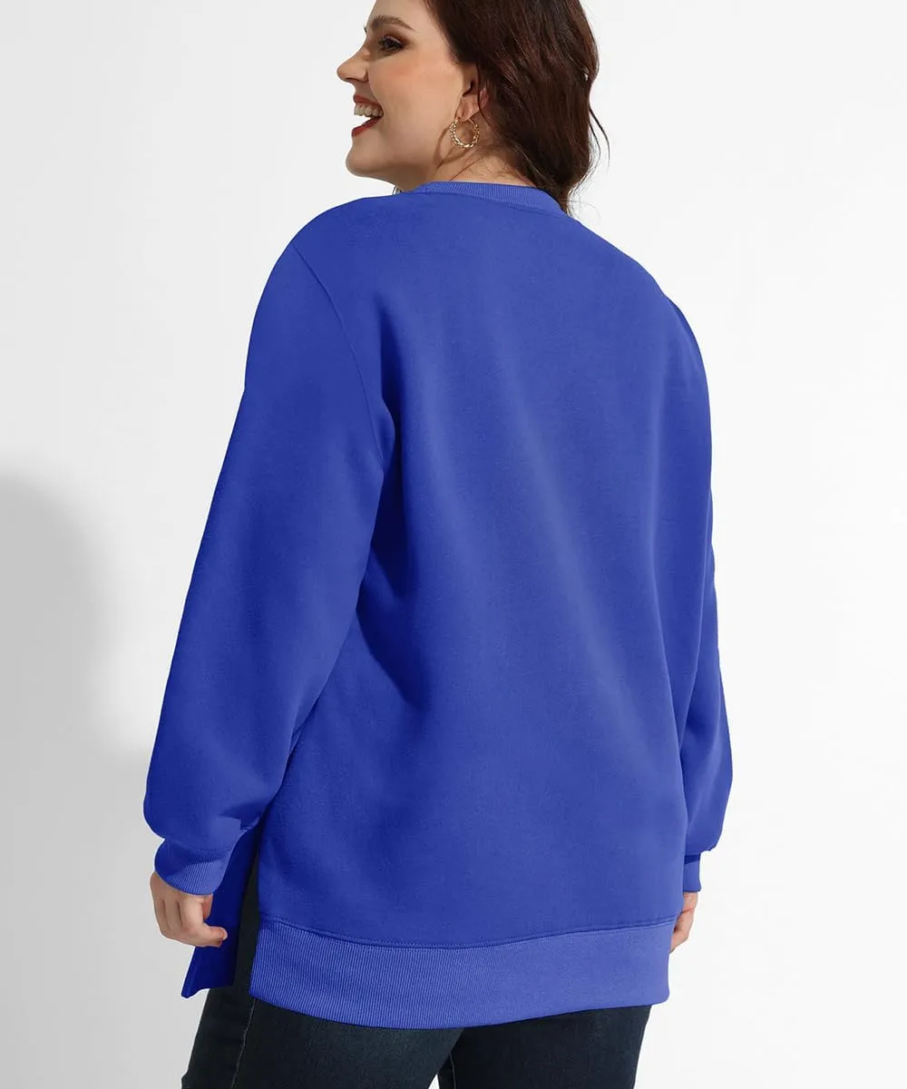 RITERA Plus Size Tops for Women Winter Long Sleeve Basic Loose fit Pullover Sweatshirts Oversized Tunic Shirts