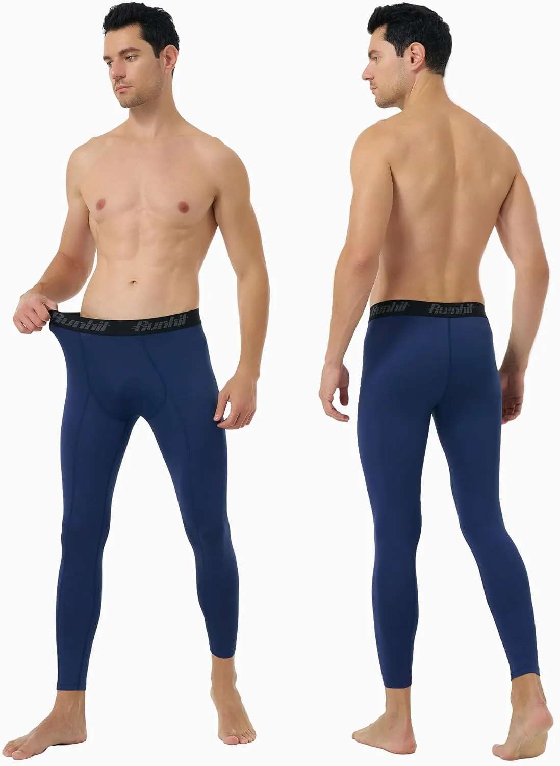 Runhit Mens Compression Pants Running Tights Workout Leggings Athletic Base Layer Pants for Sports Yoga Basketball