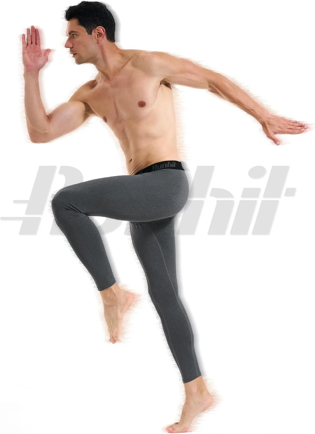 Runhit Mens Compression Pants Running Tights Workout Leggings Athletic Base Layer Pants for Sports Yoga Basketball
