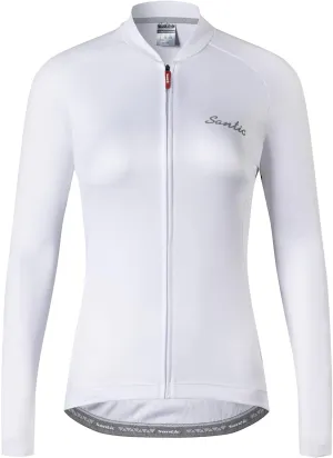 Santic Cycling Jersey Women's Long Sleeve Tops Bike Shirts Bicycle Jacket with Pockets