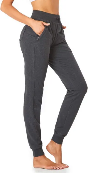 SEVEGO Tall Women's 30/32/34/36 Inseam Jogger Lightweight Cotton Sweatpants Zipper Pockets Running Long Sweat Pants