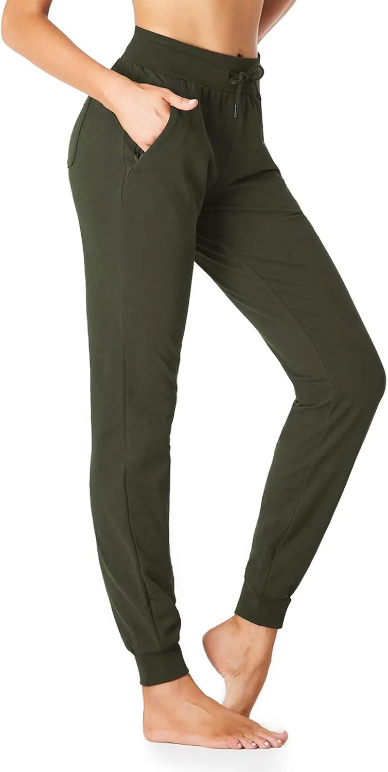 SEVEGO Tall Women's 30/32/34/36 Inseam Jogger Lightweight Cotton Sweatpants Zipper Pockets Running Long Sweat Pants