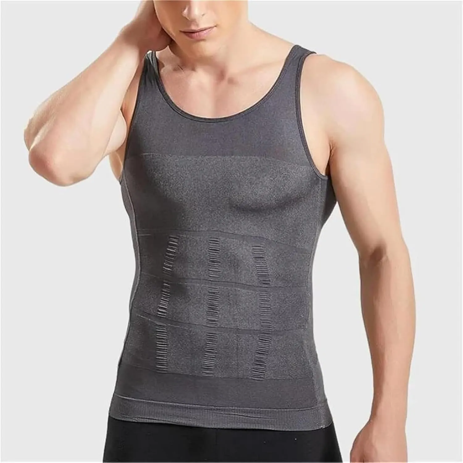 Shaperluv Tank 2.0 Mens, Mens Compression Tank, Mens Tummy Control Shapewear, Tight Undershirt for Men