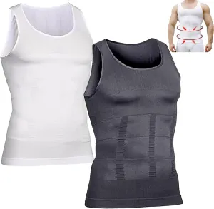 Shaperluv Tank 2.0 Mens, Mens Compression Tank, Mens Tummy Control Shapewear, Tight Undershirt for Men