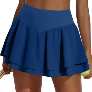 Skorts for Women Dressy Casual Plus Size Women's Skorts with Pockets Womens Tennis Skirt with Shorts Underneath