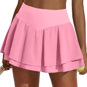 Skorts for Women with Pockets High Waisted Women's Skorts Plus Size Womens Tennis Skirt with Shorts Underneath