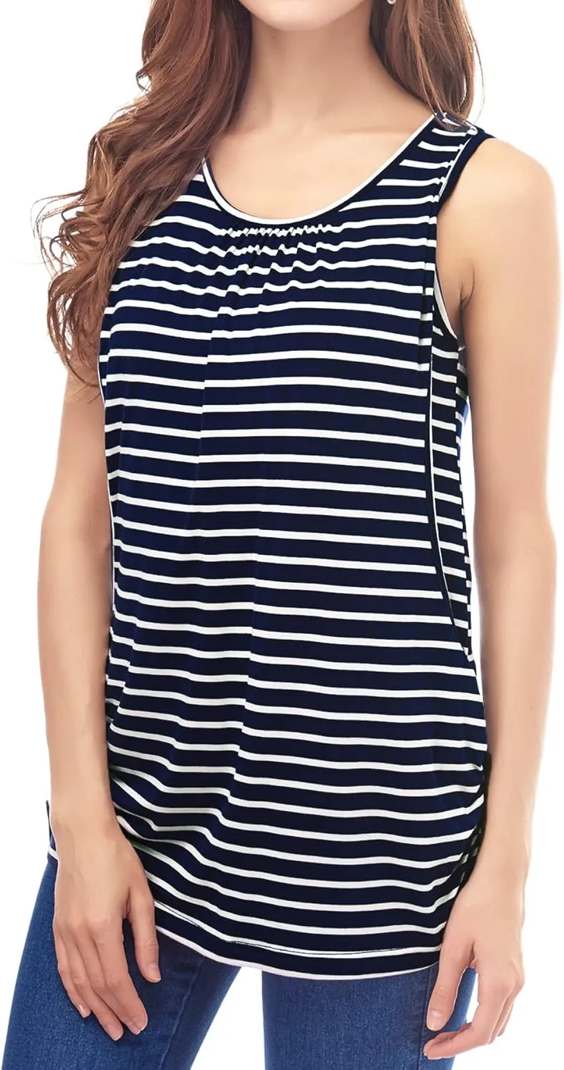 Smallshow Women's Maternity Nursing Tank Tops Breastfeeding Clothes 3-Pack