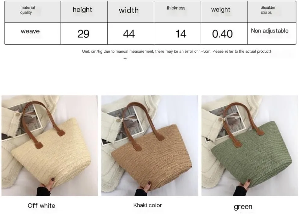 Straw Bag Straw Bag 2024 New Holiday Beach Straw Bag Woven Vegetable Basket Commuting Tote Bucket Straw Beach Bag