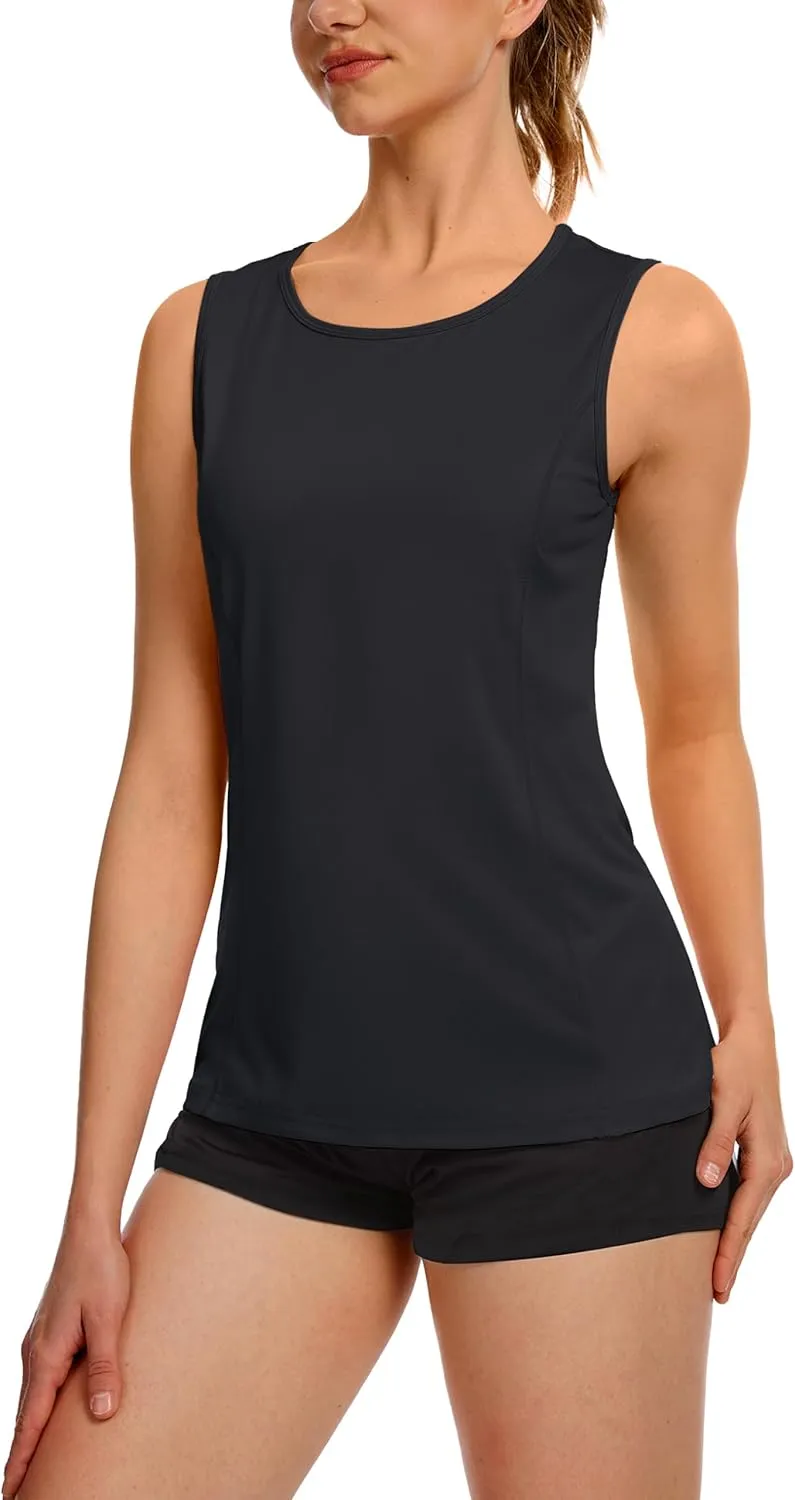 TACVASEN Women's UPF 80  Workout Tank Top Sleeveless Quick Dry Sun Protection Hiking Athletic Gym Yoga Running Shirts