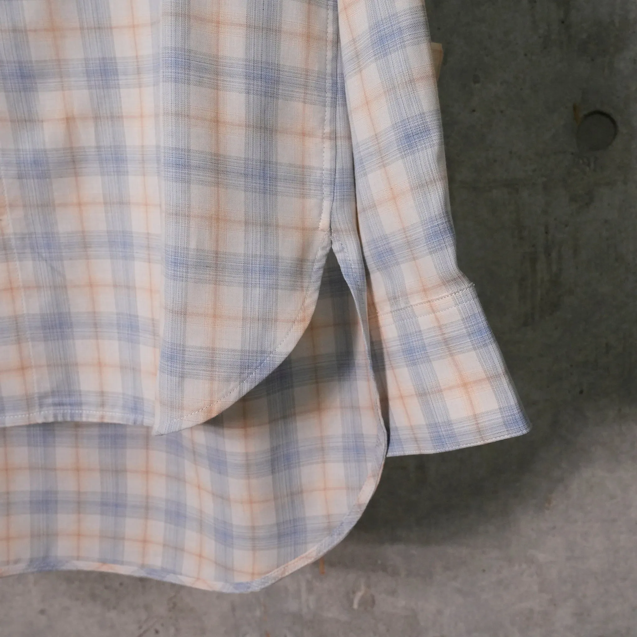 TAILORED SHIRT / LIGHT BLUE CHECK FLANNEL