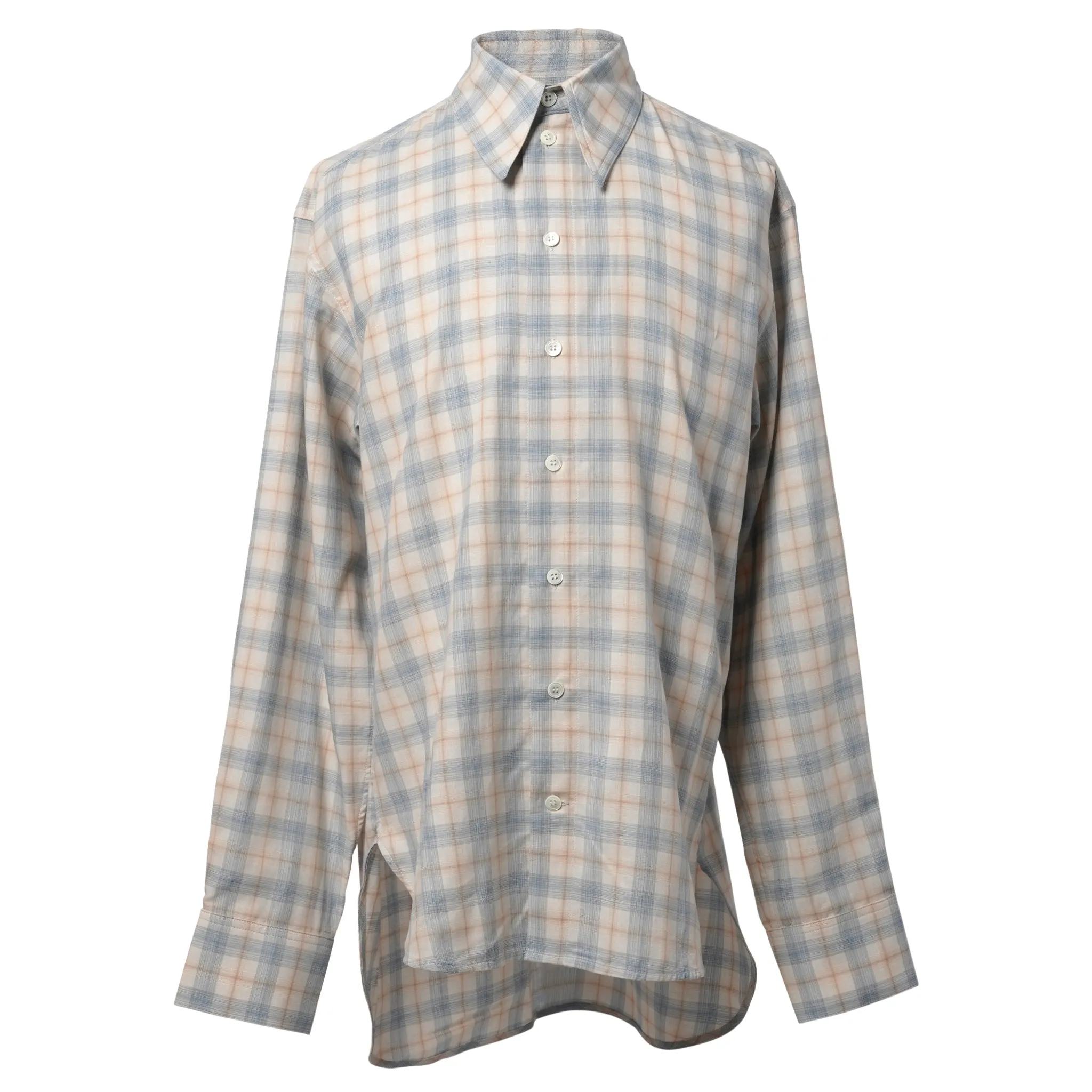 TAILORED SHIRT / LIGHT BLUE CHECK FLANNEL