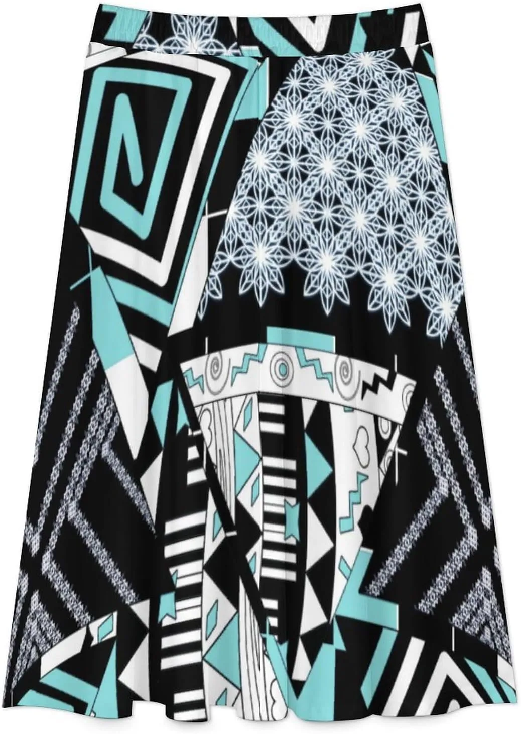 TAIZIYEAH Jamaica Flag Women's Summer High Waisted A Line Party Half Length Skirt