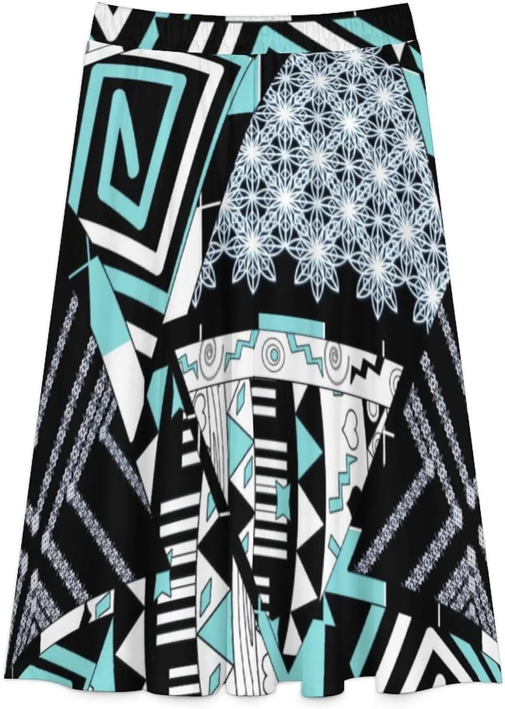 TAIZIYEAH Jamaica Flag Women's Summer High Waisted A Line Party Half Length Skirt