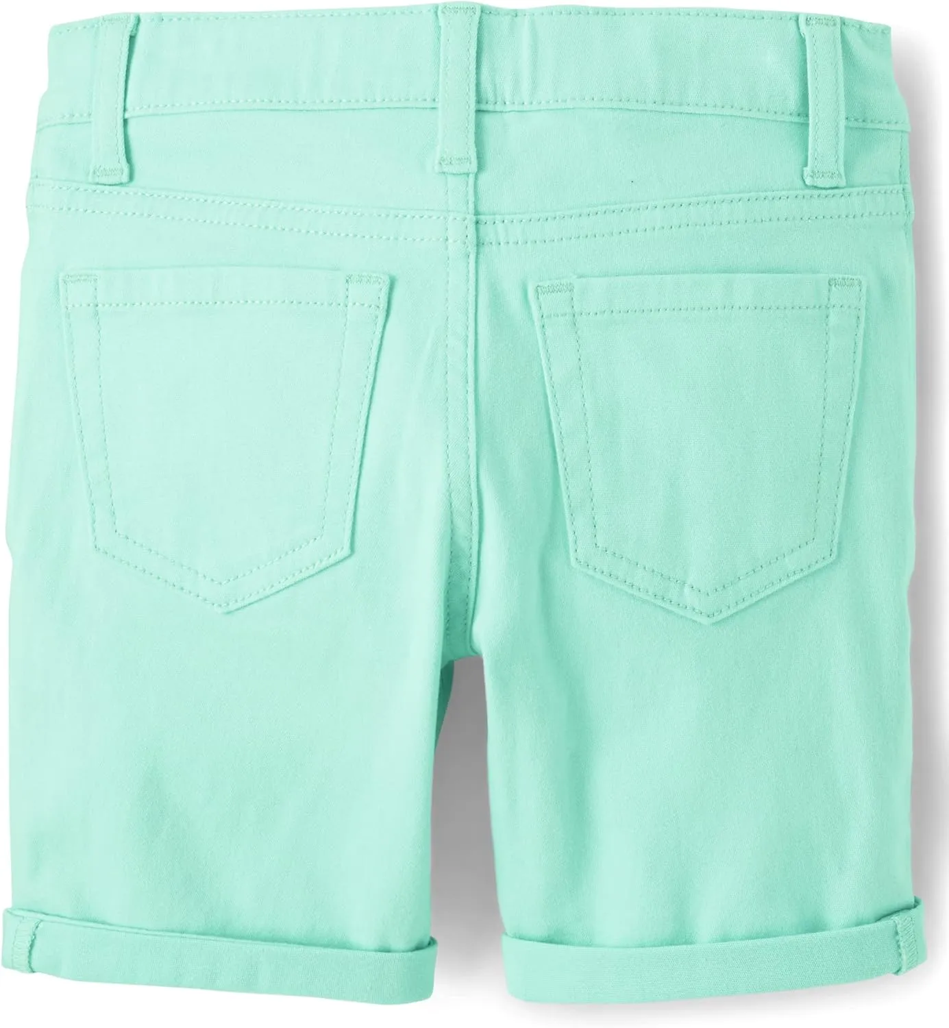 The Children's Place Girls' Roll Cuff Twill Skimmer Shorts