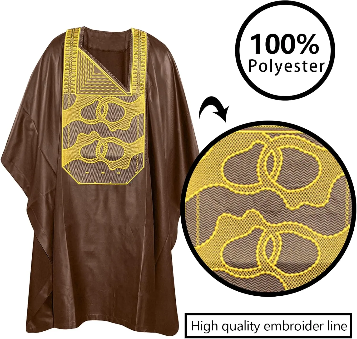 TIDOIRSA Dashiki for Men,Embroidery African Mens Clothing Dashiki Shirts and Pants Outfits 3 Pieces Set