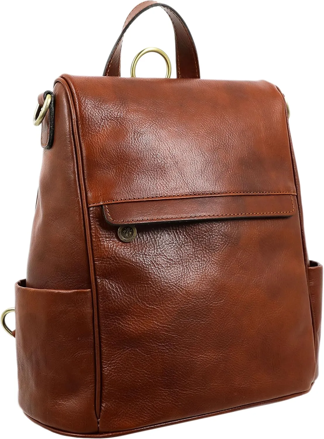 Time Resistance Leather Backpack for Women - Full-grain Leather Convertible Backpack Purse to Crossbody Bag
