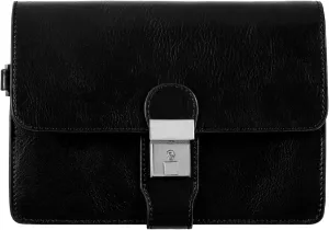 Time Resistance Leather Clutch - Men's Organizer Wrist Bag - Briefcase Handmade in Italy