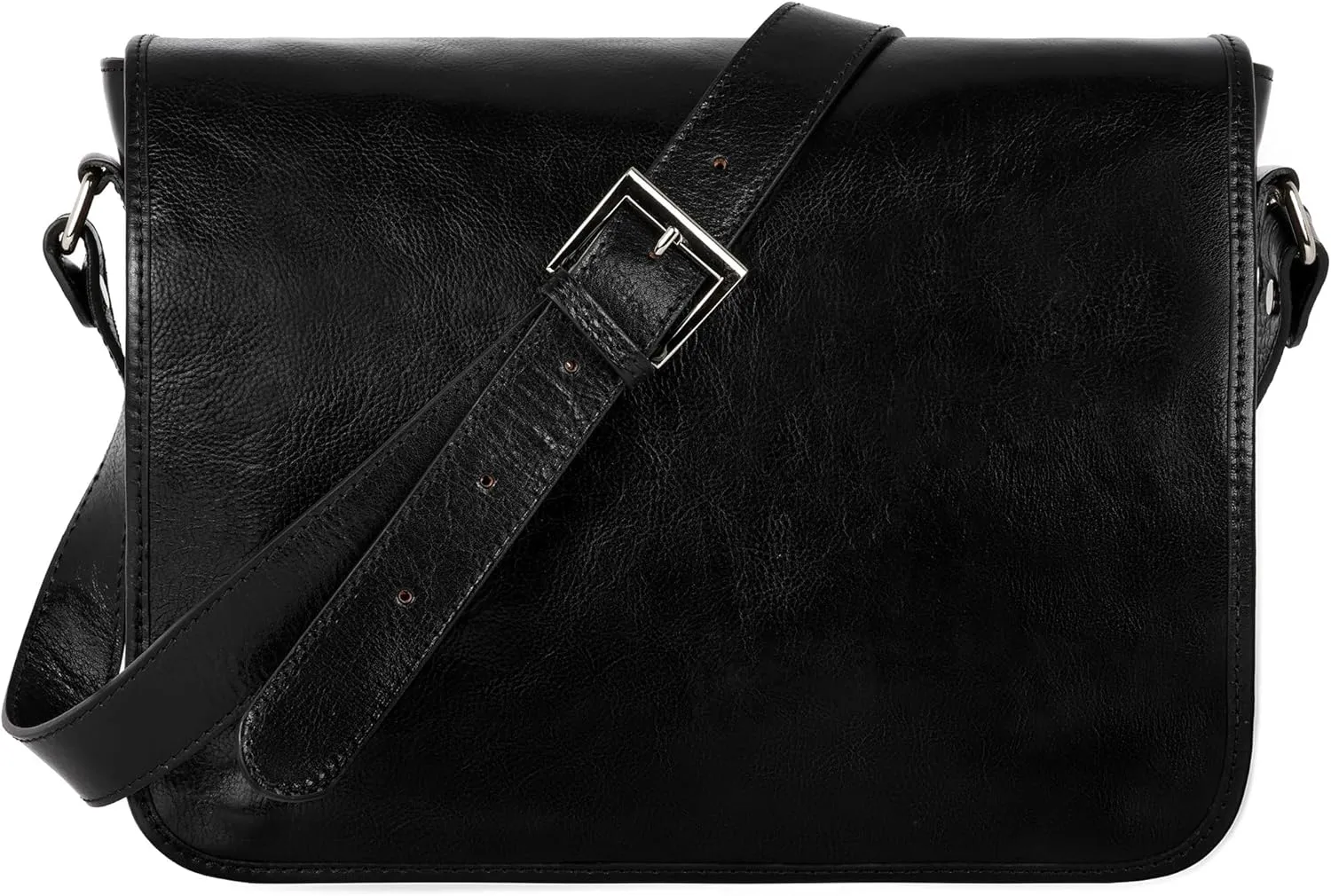 Time Resistance Leather Messenger Bag for Men, Handmade Crossbody Bag, Shoulder Bag Made in Italy