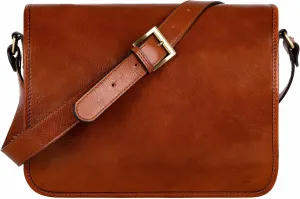 Time Resistance Leather Messenger Bag for Men, Handmade Crossbody Bag, Shoulder Bag Made in Italy