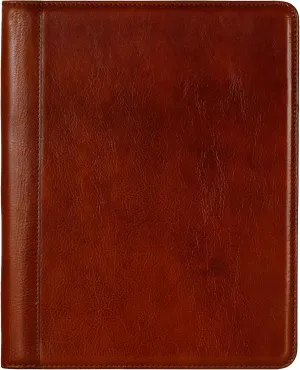 Time Resistance Leather Portfolio  Tablet size Leather Document Case  Small Briefcase Made in Italy