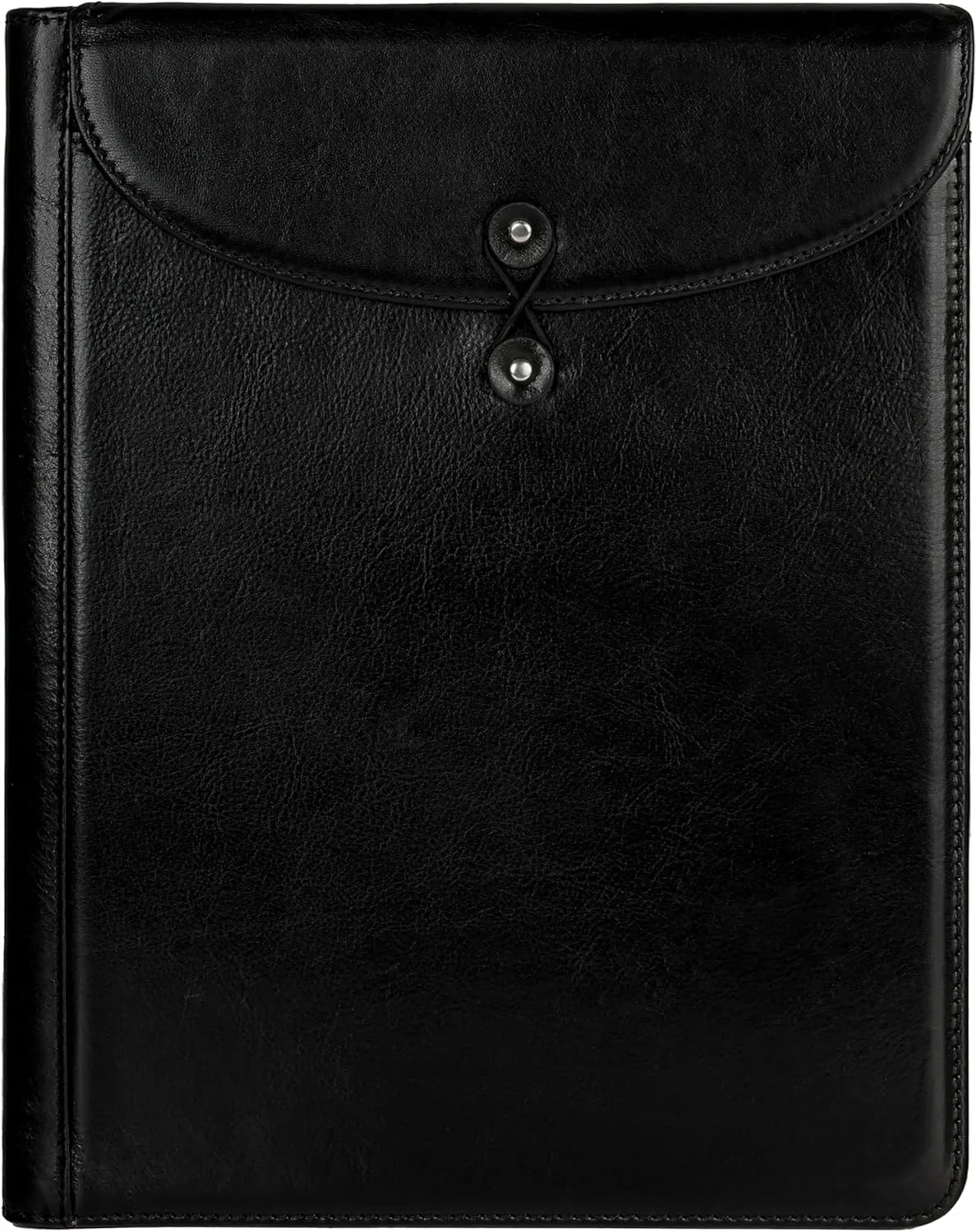 Time Resistance Leather Portolio - Full-Grain Leather Portfolio  Document Briefcase Made in Italy  Tablet size bag