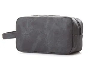 Toiletry Bag, Shaving Dopp Kit, Travel Wash Bag (9" x 5" x 3.5", PU Black)
