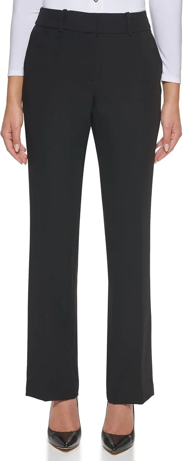Tommy Hilfiger Women's Dress Pants  Straight-legged Trousers With Elastic Waist