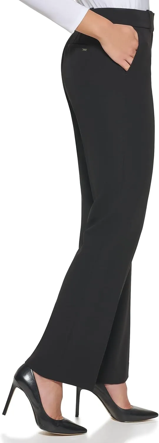 Tommy Hilfiger Women's Dress Pants  Straight-legged Trousers With Elastic Waist