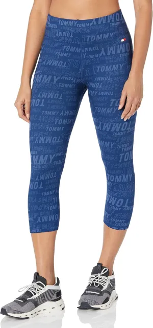 Tommy Hilfiger Women's High Rise Capri Length All Over Th Print Legging