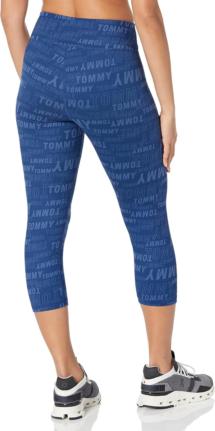 Tommy Hilfiger Women's High Rise Capri Length All Over Th Print Legging
