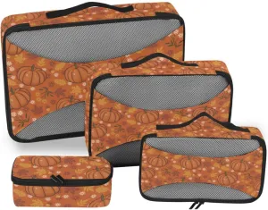 Travel Cubes for Packing 4 Set Luggage Bags Organizers Travel Cubes for Packing Carry on Bag Packing Cubed Autumn