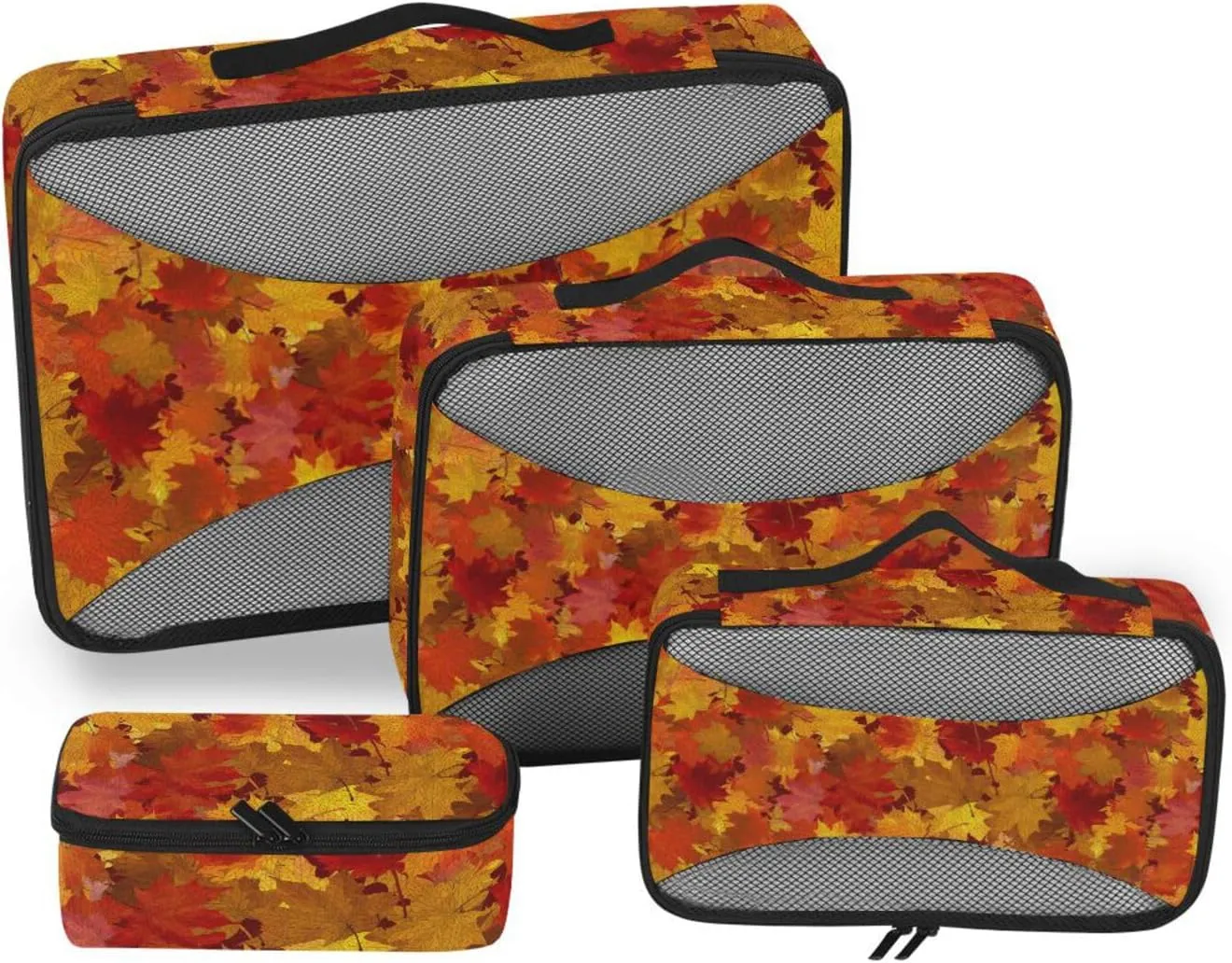 Travel Cubes for Packing Set of 4 Luggage Organizer Travel Bag Organizer for Luggage Oacking Cubes Maple Autumn Leaves