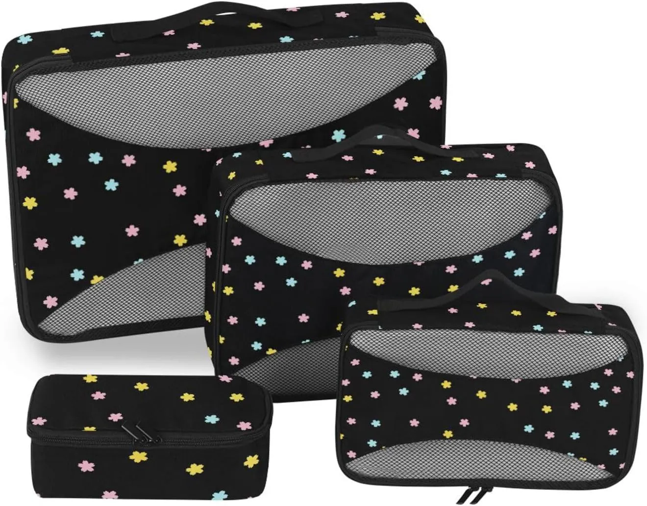 Travel Packing Organizers 4 Set Luggage Packing Cubes Travel Organizer Bags for Luggage Pcking Cubes Cherries Blossom