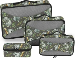 Travel Packing Organizers Set of 4 Suitcase Organizer Bags Suitcase Cubes for Packing Pcking Cubes Koala Tree