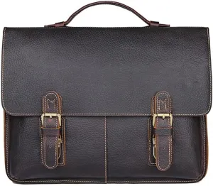 Vintage Briefcase Business Tote Shoulder Bag Computer Bag Large Capacity Backpack