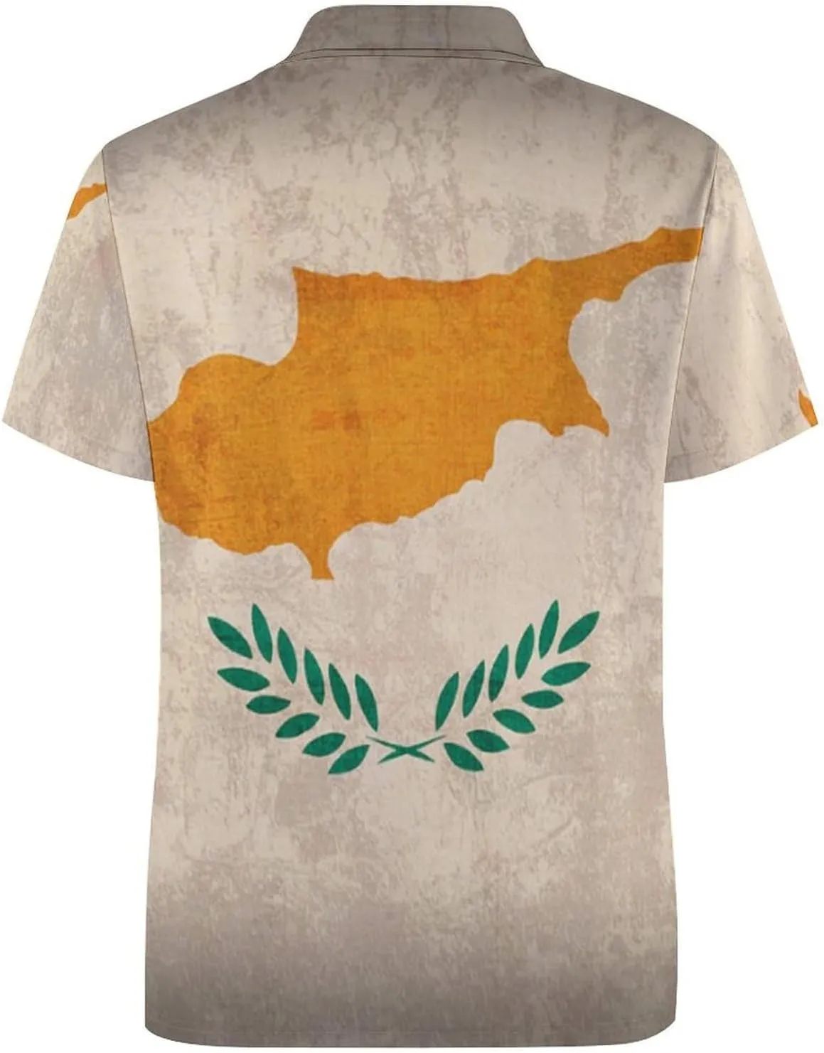 Vintage Cyprus Flag Slim Fit Men's Short Sleeve Polo Shirts Quick-Dry Breathable Golf T-Shirt Tops