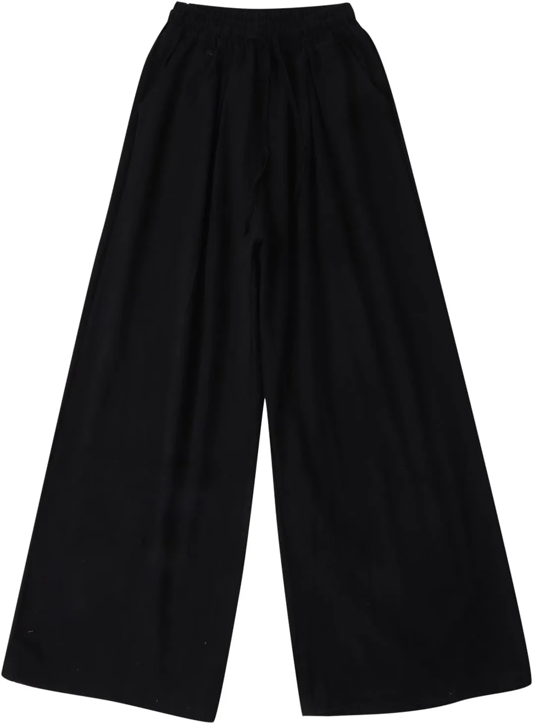Wide Leg Palazzo Pants for Women Cotton Linen Summer Beach Vacation Trousers Dressy Loose Casual Sports Lounge Pants