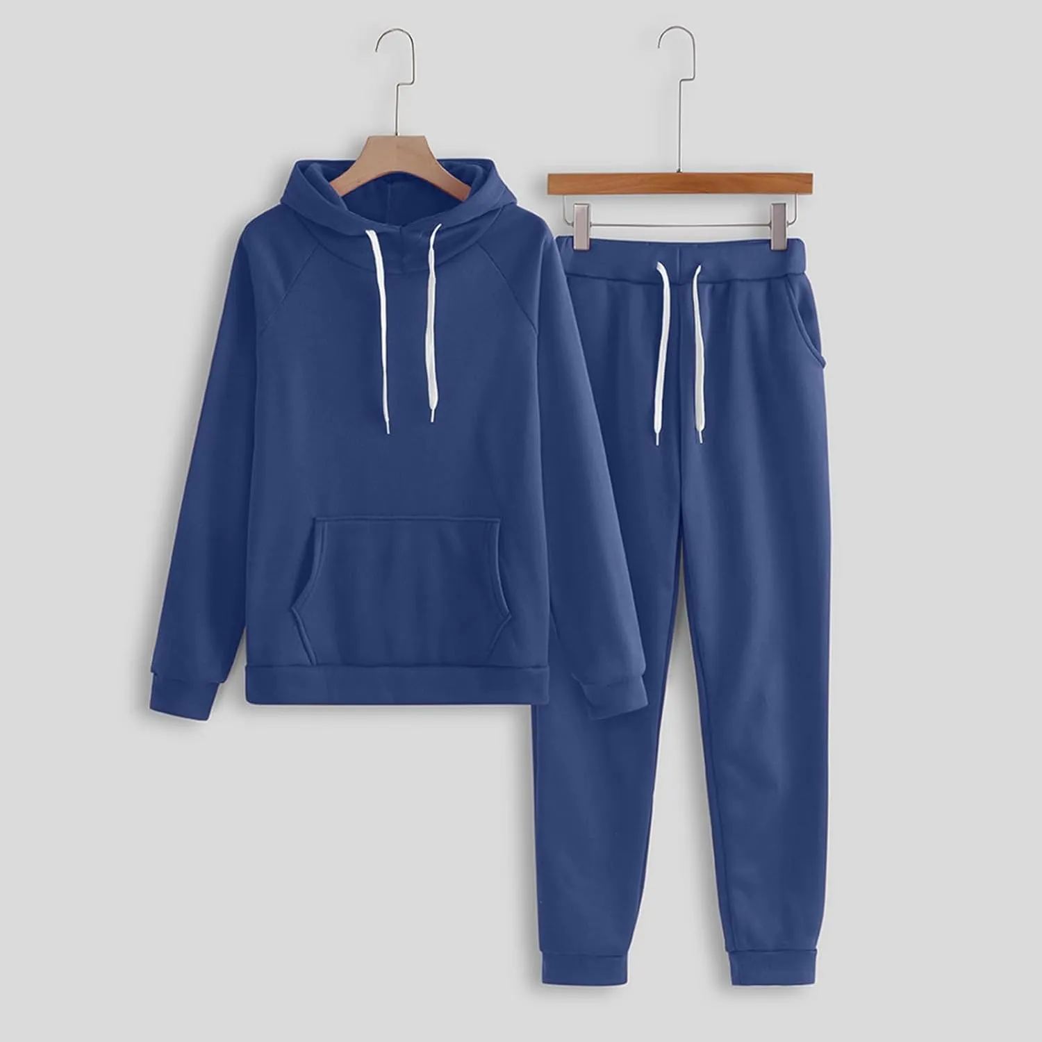Women 2 Piece Outfits Sweatsuit Long Sleeve Crewneck Drawstring Tracksuit Pullover and Wide Leg Pants