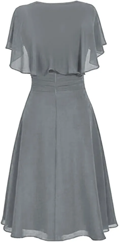 Women Formal Wedding Bridesmaid Dress Plus Size High-Waist Party Ball Prom Gown Cocktail Dresses