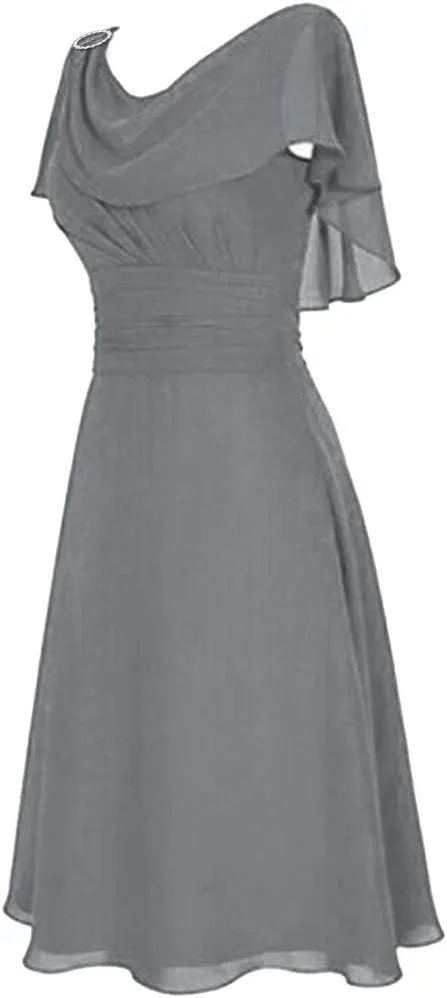 Women Formal Wedding Bridesmaid Dress Plus Size High-Waist Party Ball Prom Gown Cocktail Dresses