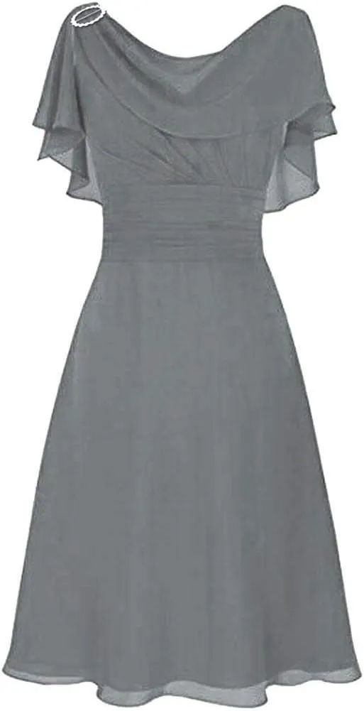 Women Formal Wedding Bridesmaid Dress Plus Size High-Waist Party Ball Prom Gown Cocktail Dresses