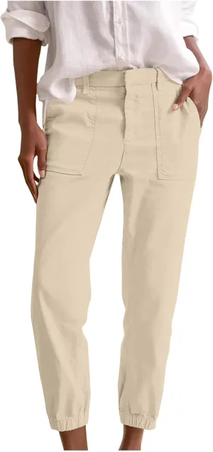 Women Linen Capris Pants 2025 Summer Casual Pant Vacation Bermuda Pants Palazzo Trousers with Pockets