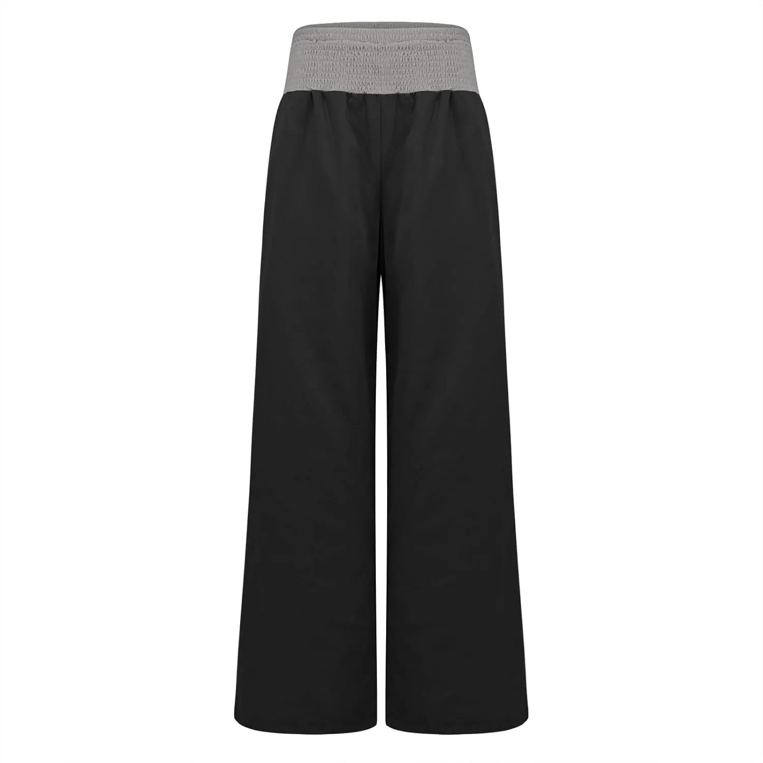 Women Summer Palazzo Pants High Waisted Cotton Linen Pant High Waisted Wide Leg Pants Boho Lounge Trousers