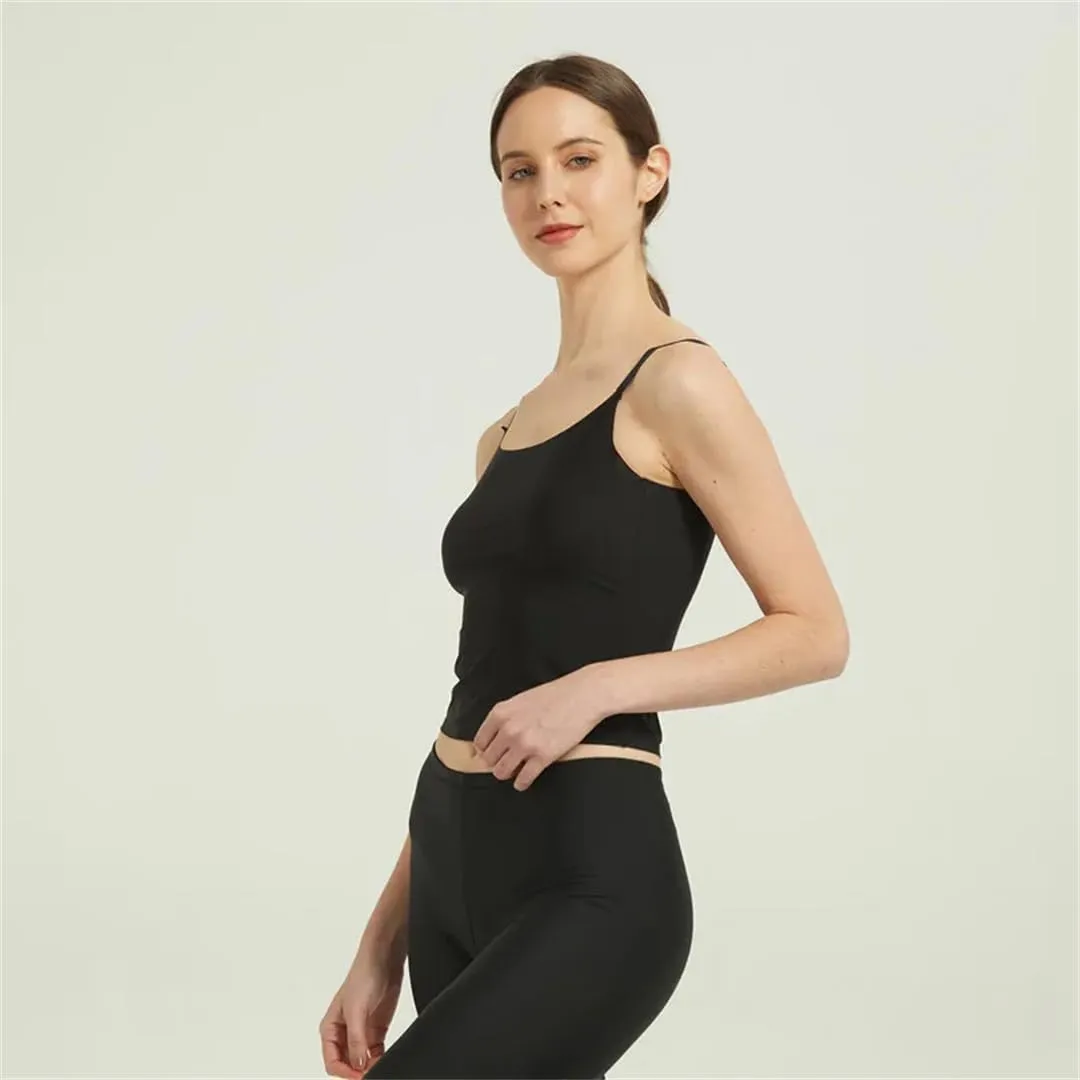 Women Summer Sleeveless Tank Tops Seamless Sexy Short Solid Camisole