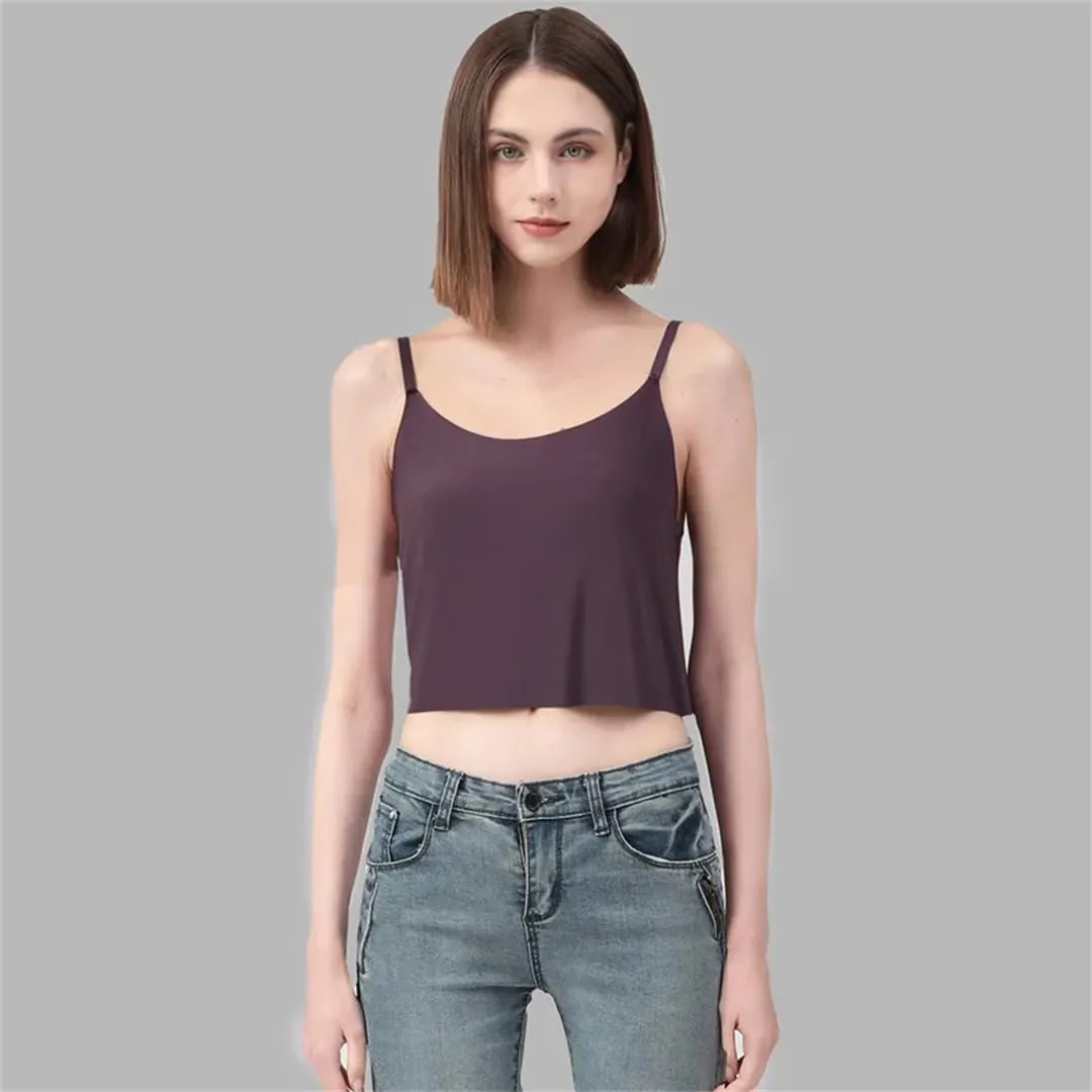 Women Summer Sleeveless Tank Tops Seamless Sexy Short Solid Camisole