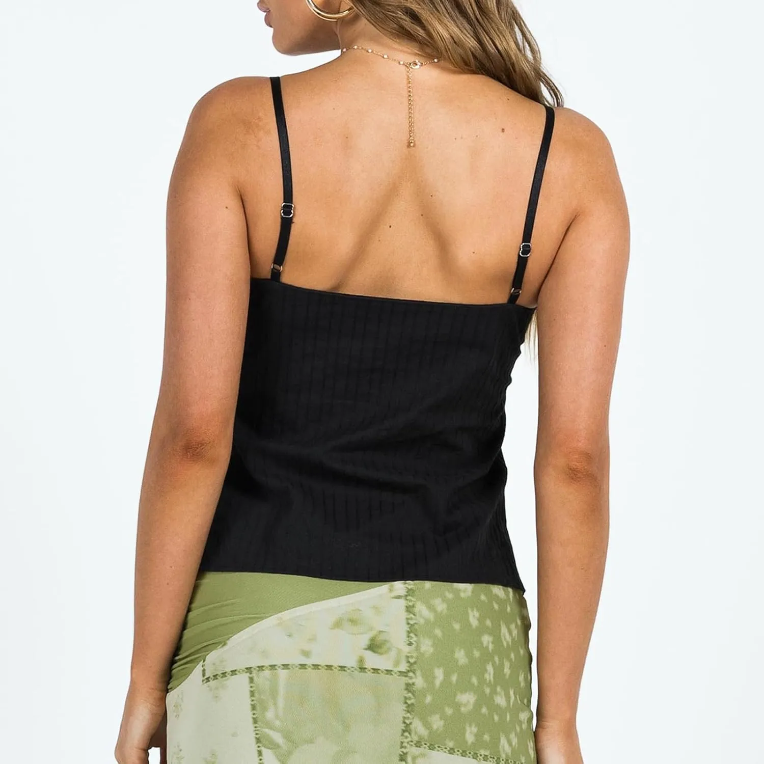 Women Y2k V Neck Camisole Tank Top Spaghetti Straps Lace Patchwork Summer Tops for Party Club