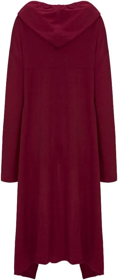 Womens Asymmetric Hem Long Sleeve Loose Casaul Hoodies Sweatshirts Tunic Tops